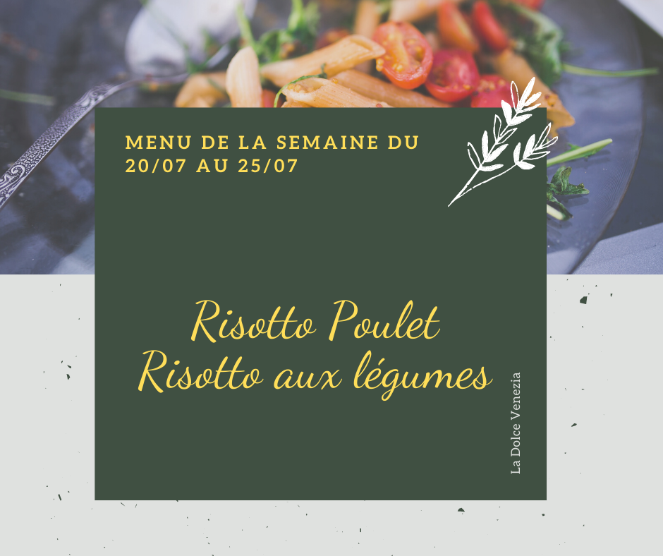 MENU DE LA SEMAINE DU 2007 AU 2507